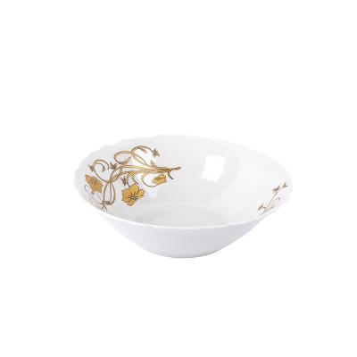 China 7 inch viable fine ceramic salad bowl with silver line 004 for sale