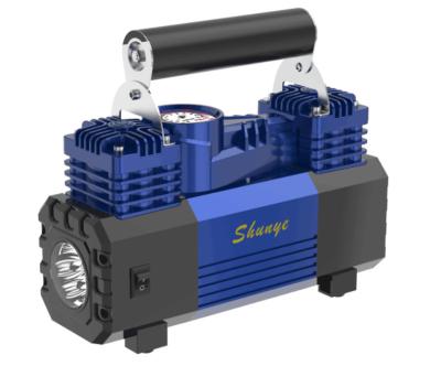 China Metal Double Cylinder High Power Air Compressor with Built-in 12V Air Filling Pump SY-5076L for sale