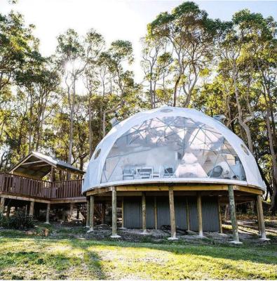 China Geodesic Dome Waterproof House Prefab Fireproof Outdoor Camping Glamping Luxury Tent For Resort for sale