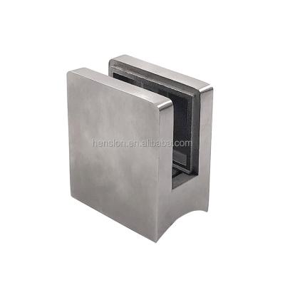 China Modern Stainless Steel Square Glass Clamps For Glass Arch Fastener 7111-7112 or Flat Stair Railings for sale