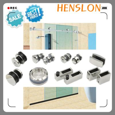 China Modern glass sliding shower door system 304 stainless steel tempered glass door fittings decoration fittings hardware for sale