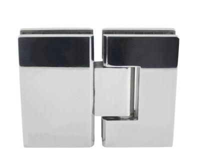 China Easy To Install Well Made SS 180 Degree Polished Glass To Glass Hinge 7603 For Bathroom for sale