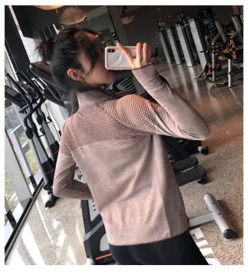 China New Breathable Fitness Wear Seamless Knitted Fitness Sport Women Workout Clothing Long Sleeve Jackets Active Custom Yoga Clothes For Clothing for sale