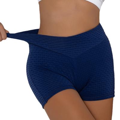 China Wholesale Breathable Sports Yoga Shorts Set Fitness Pants Tight Hip Lifting Quick Dry High Waist Yoga Seamless Shorts For Women for sale