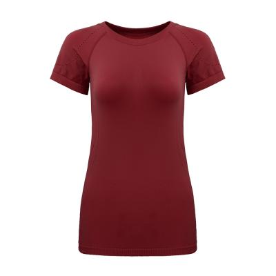 China Good Quality Breathable Fitness Yoga Tops For Women Doublet Summer Running Short Sleeve T-shirt Yoga Quick Dry Tank Top for sale