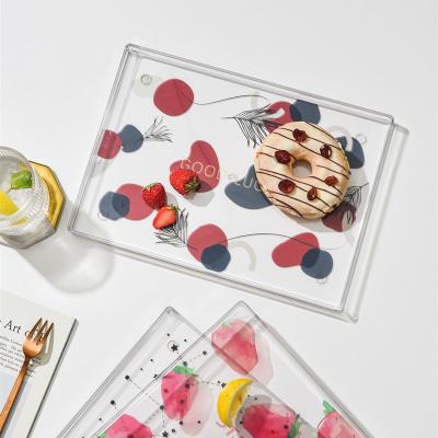 China hot sale anti-slip plastic pp food serving tray with handle for home and restaurant J20216001 for sale