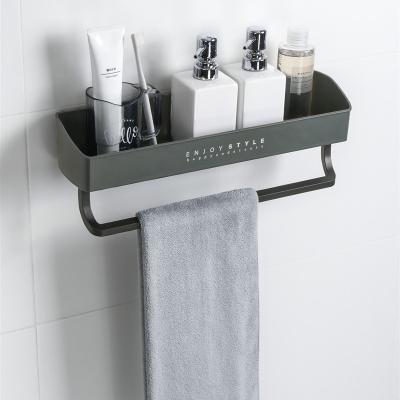 China Sustainable Bathroom Tools Organizer Storage Holder Wall Mounted Hanging Towel Rack For Bathroom for sale