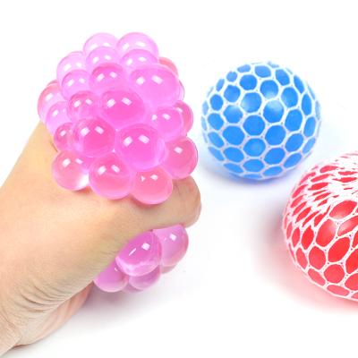 China Promotional Gifts Squeeze Ball Fun Relieve Gurgling Ball Relief Stress Grape PU Anti Stress Ball for sale