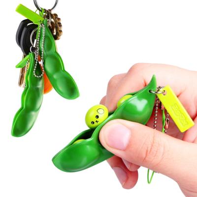 China Funny Compression Bean Toy Soybean Keychain from Toy Stress Plastic Pea Squishy for sale