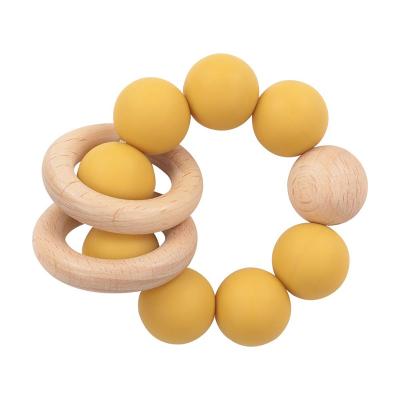 China Soft Toy 20mm Silicone-Bead Baby Teether Silicone Beads For Necklaces for sale