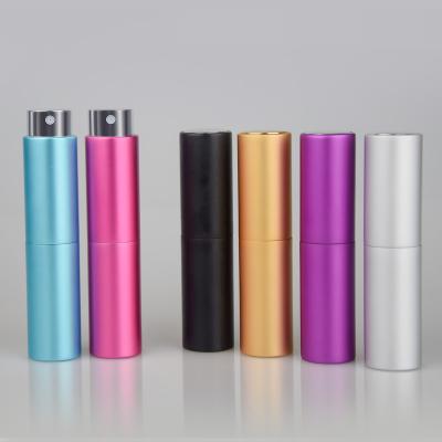 China Refillable In Stock 8Ml 20Ml Refillable Spray Aluminum Twist Up Atomizer 8Ml Perfume Bottles for sale