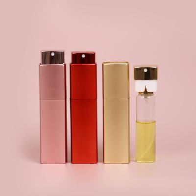 China Custom Size Square Refillable Atomizer 8Ml Refillable Perfume Bottles , Square Twist Perfume Bottle for sale