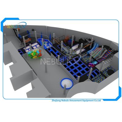 China With Protective Colorful Net 360 JUMP Trampoline Commercial Indoor Playground for sale