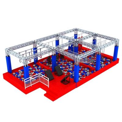 China Bring Happiness Children Playground Equipment Amusement Trampoline Park Ninja Warrior Indoor Obstacle Course Maker for sale