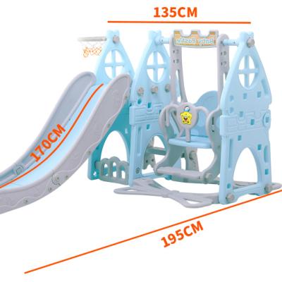 China Indoor plastic swing entertainment and slide for kids for sale