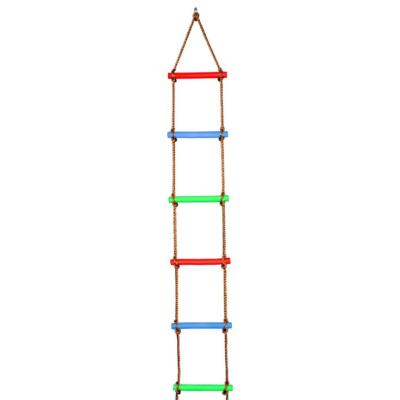 China Outdoor Durable Gym Kids Elastic Band Rope Ladder Obstacle Warriors For Sale for sale