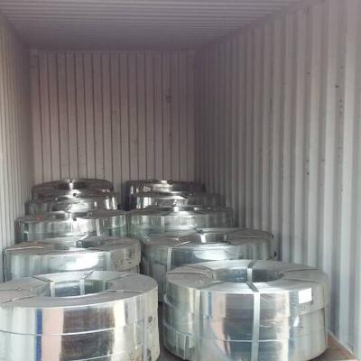 China Industrial Panels 0.95mm Thickness Galvanized Steel Strip Coil With Blue PVC Package for sale