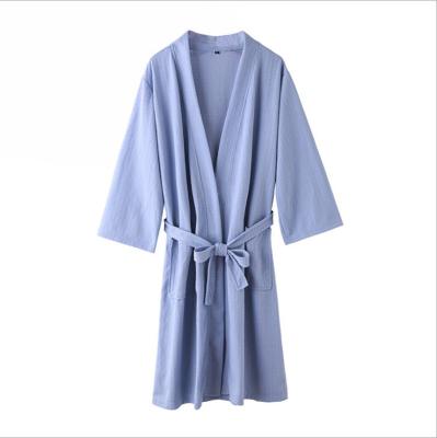 China Home Service Hotel Bathrobe Men Long Waffle Bathrobe Women's Nightgown Couples QUICK DRY Bathrobe Women for sale