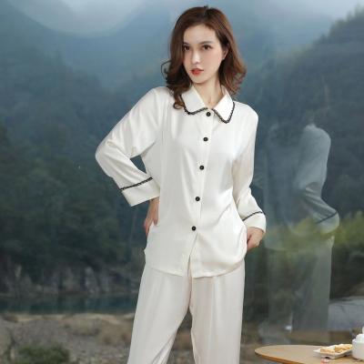 China 2022 New Hot Selling Pajamas QUICK DRY Customizable Women's Pajamas Set Summer Silk Sexy Women's Women's Pajamas for sale