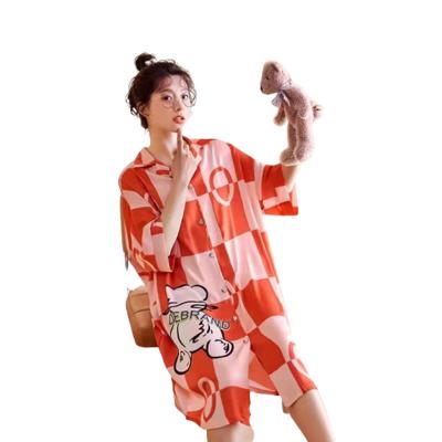 China Hot Selling QUICK DRY Accept Newest Custom Korean Soft And Lovely Fabric Nightgown Women Pajamas for sale