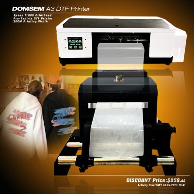 China Professional 8 DTG Colors T-shirt Garment Garment Fabric T-shirt T-shirt Printer with R1800 DX5 Printhead for T-shirts Clothes Printing garment for sale