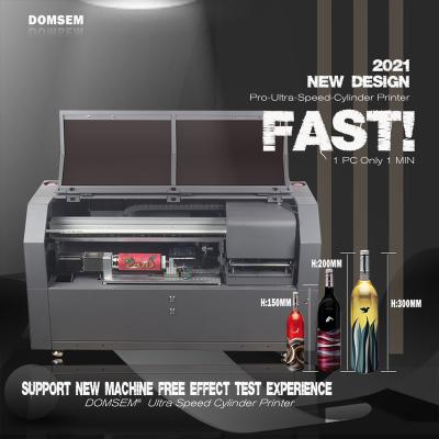 China High speed DOM SEM bottle printer for logo customization cylinder inkjet printer with high speed 15-90s/pc for sale