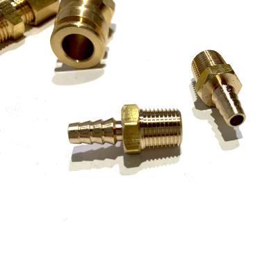 China Barbed Aluminum Brass Barbed Reducer Pipe Clamp Fit Brass Threaded Inserts For PPR Fitting for sale