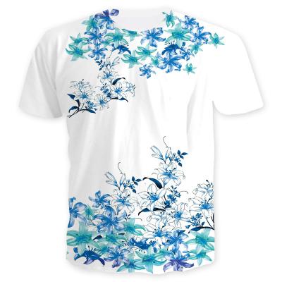 China Anti-pilling 2019 Men Cool Colorful Short Sleeve Summer WhiteT-shirt Printing Butterfly Stylish Fabrics for sale