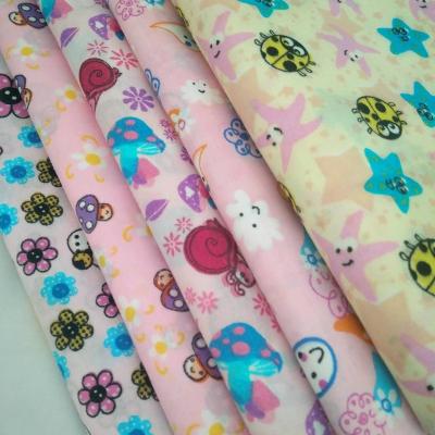 China Shrink-resistant polyester cotton material and printed pattern TC fabric100gsm weight for kids for sale