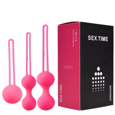 China Eco-friendly high quality kegel balls sets exercise purple and pink color kegel balls yoni eggs set for women vaginal kegel balls exerciser for sale