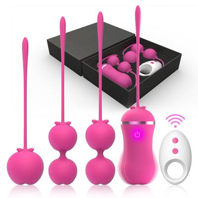 China Eco-friendly medical grade silicone kegel balls kits for women vaginal exercise balls set with gift box package kegel balls set for sale