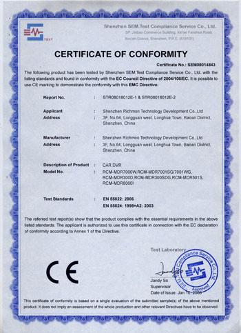 CE - SHENZHEN YITUOWULIAN SYSTEM CO.,LTD