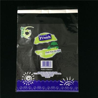 China Fruit Vegetable Perforated Plastic Produce Bags Gravure Printing Surface for sale