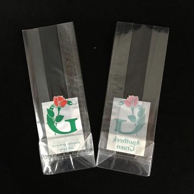 China Fda Clear Flat Bottom Cellophane Bags 1.5mil Thickness Bopp Packaging for sale