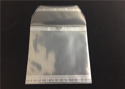 China 100 Micron Clear Bopp Poly Bags With 2 Self Adhesive Cut The Semicircle Hole for sale