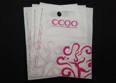 China Clothing Store Die Cut Handle Plastic Bags Waterproof 100% Recyclable Material for sale