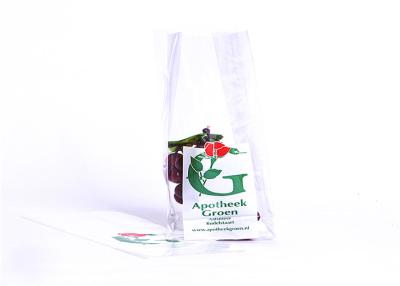 China Custom Printed Clear Gusseted Cellophane Bags Round Bottom / Square Bottom for sale