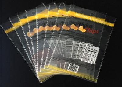 China Stand Up BOPP Clear Self Sealing Cellophane Bags For Potato Chips / Candies for sale