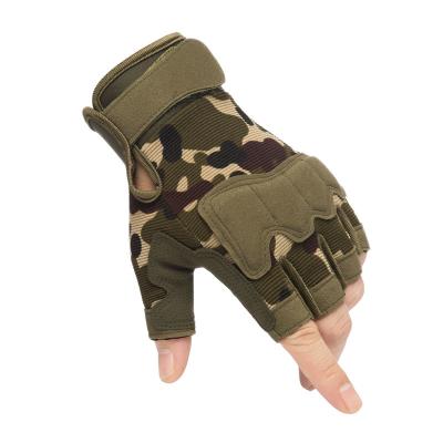 China Wholesale Cheap Breathable Tactical Half Finger Camouflage Gloves Protective Comfortable Breathable Breathable for sale