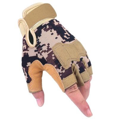 China Male Outdoor Paratrooper Half-Finger Fan Protective Fishing Gloves Outdoor Military Tactical Breathable Comfortable Gloves for sale