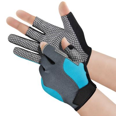 China Lightweight Breathable Sports Fishing Three-finger Gloves Sunscreen Outdoor Cycling Breathable Non-slip Riding for sale