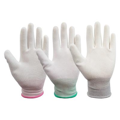 China Flexible Factory Direct Knitted Nylon Anti-Static Finger Coated Gray Electronic Hand Safety Work Protective Gloves for sale