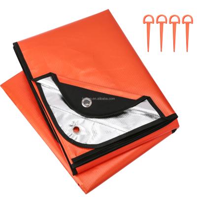 China Soft Survival Kit Heat Reflective Thermal Fleece Emergency Blanket Outdoor Camping Tent for sale