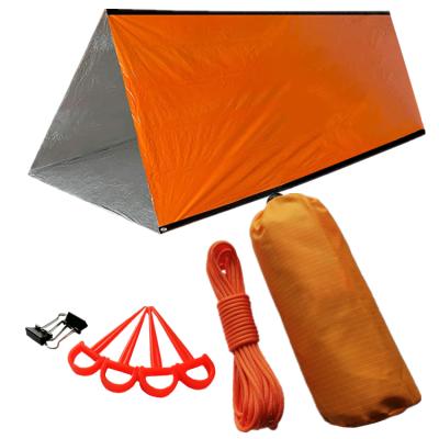 China Camper Hiking Folding Triangle Top Cube Bronze Silver Camping Tent for sale