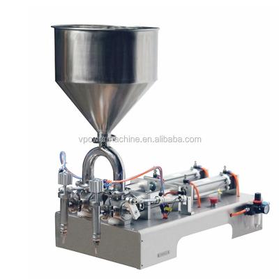 China CLOTHING G2WG 5-5000ml semi-automatic double head paste and piston liquid filling machine for ointment cream, shampoo, soap liquid, honey for sale