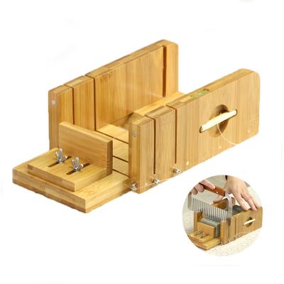 China Nature Square Portable Wooden Manual Cold Process Slices Soap Block Bar Handmade Soap Cutter for sale