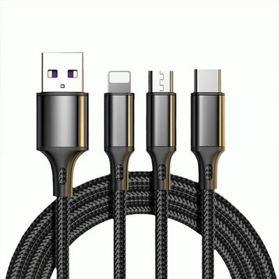 China Multi Function Data Transfer Cable 3 in 1 USB Cable For Fast Type C iPad Android Phone Charging Device iPhone Charger Xiaomi Huawei Samsung for sale