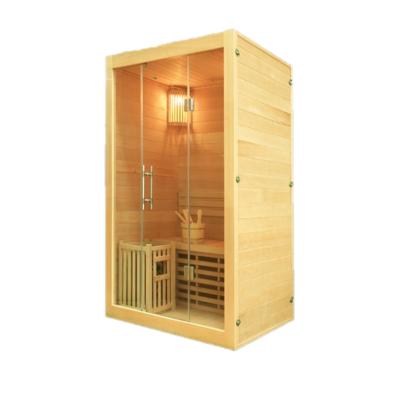 China Good Price Computer Control Panel Computer Control Panel Hemlock Saturated Steam Sauna Portable Sauna Spa Indoor Canadian Traditional Wooden Room Sauna With Harvia Stove for sale