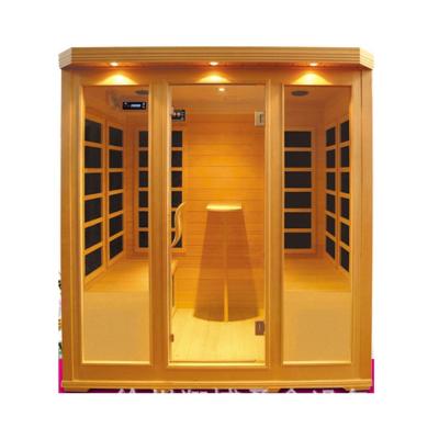 China Computer Control Panel 2 Person Detox Tourmaline Sauna Room Indoor Ozone Sauna Room Far Infrared Portable Wooden Spa Home Spa Sauna Cabin for sale