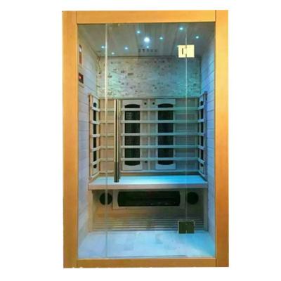 China Computer Control Panel Portable Detox Tourmaline Sauna Room Indoor Ozone Sauna Room Far Infrared Portable Wooden Home Spa Sauna Cabin 1 for sale